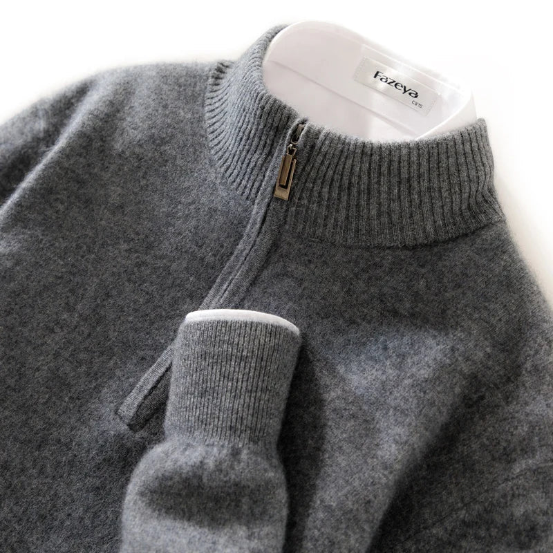 Kasper Kashmirtröja Herr | 100% Kashmir, Stickad Tröja för Tidlös Elegans 4