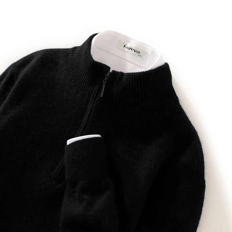 Kasper Kashmirtröja Herr | 100% Kashmir, Stickad Tröja för Tidlös Elegans 6