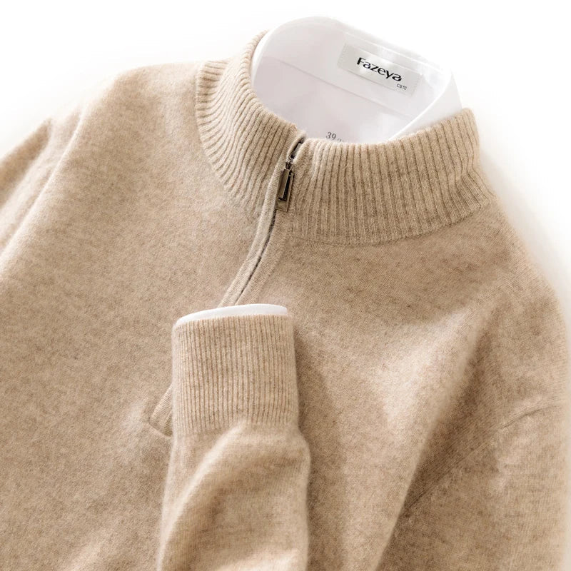 Kasper Kashmirtröja Herr | 100% Kashmir, Stickad Tröja för Tidlös Elegans 7