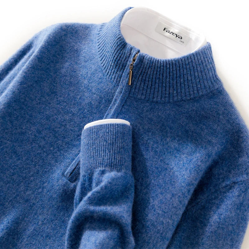 Kasper Kashmirtröja Herr | 100% Kashmir, Stickad Tröja för Tidlös Elegans 8