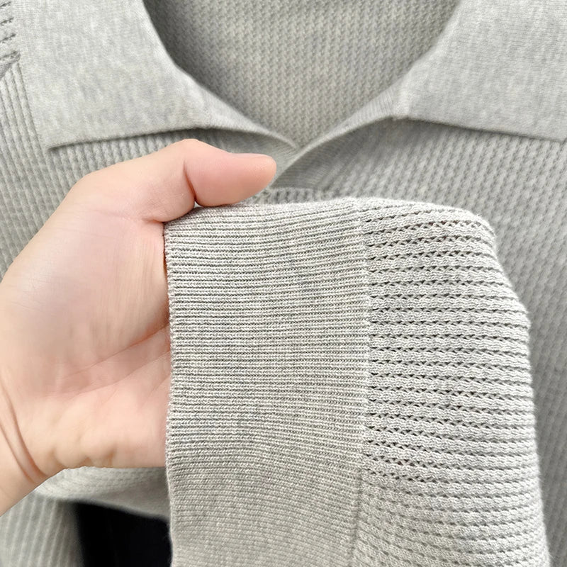 Långärmad Pikétröja i 100 % Bomull för Herrar | RÆNANCE 5