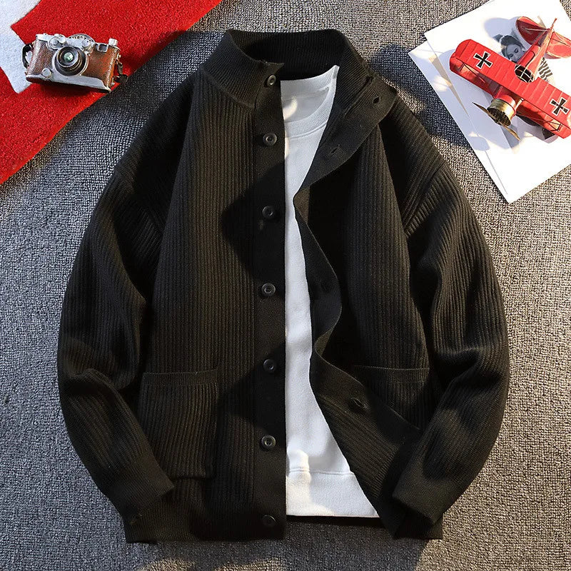 RÆNANCE – Halv Turtleneck Cardigan i Stickad Kvalitet för Tidlös Elegans 8