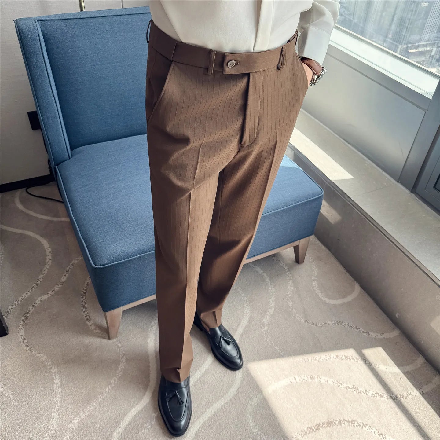 RÆNANCE – Herrbyxa med Elastisk Midja för Höst och Vinter – Slim Fit, Högkvalitativt Tyg, Minimalistisk Design 7