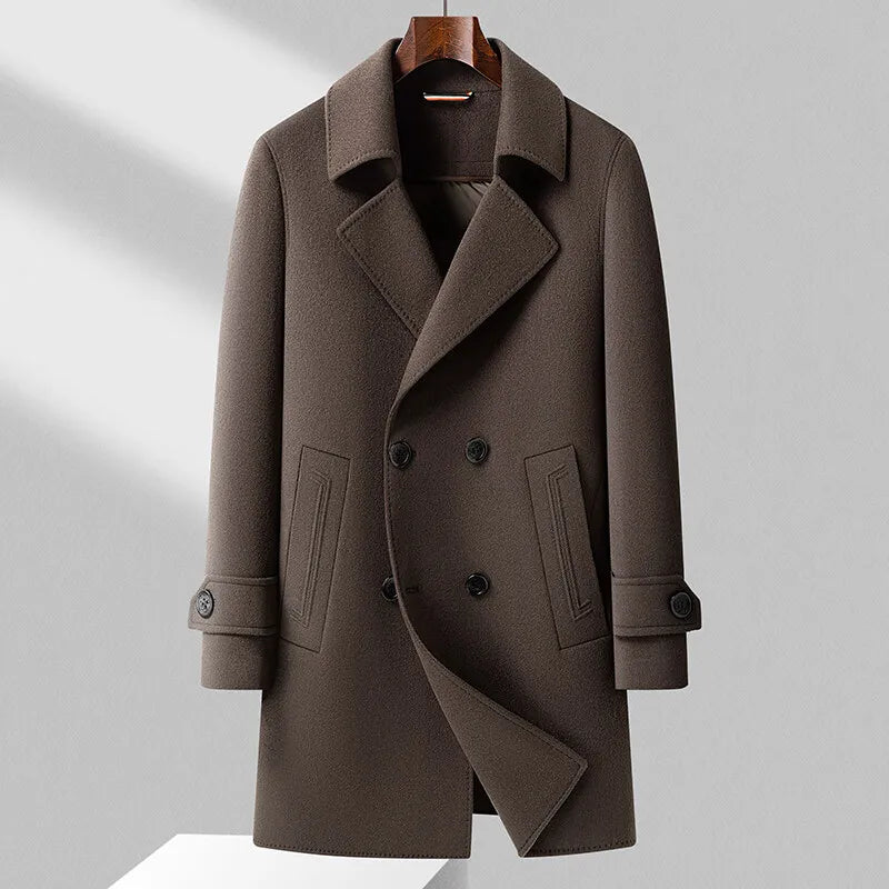 RÆNANCE – Lång Vinterjacka Dam i 100% Ull med Gåsdun – Tidlös Design och Hög Kvalitet 0