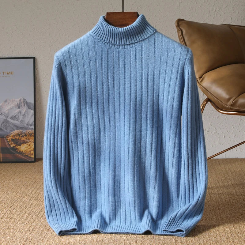 RÆNANCE – Tidlös Merinoull Turtleneck Tröja för Män i Skandinavisk Design 2