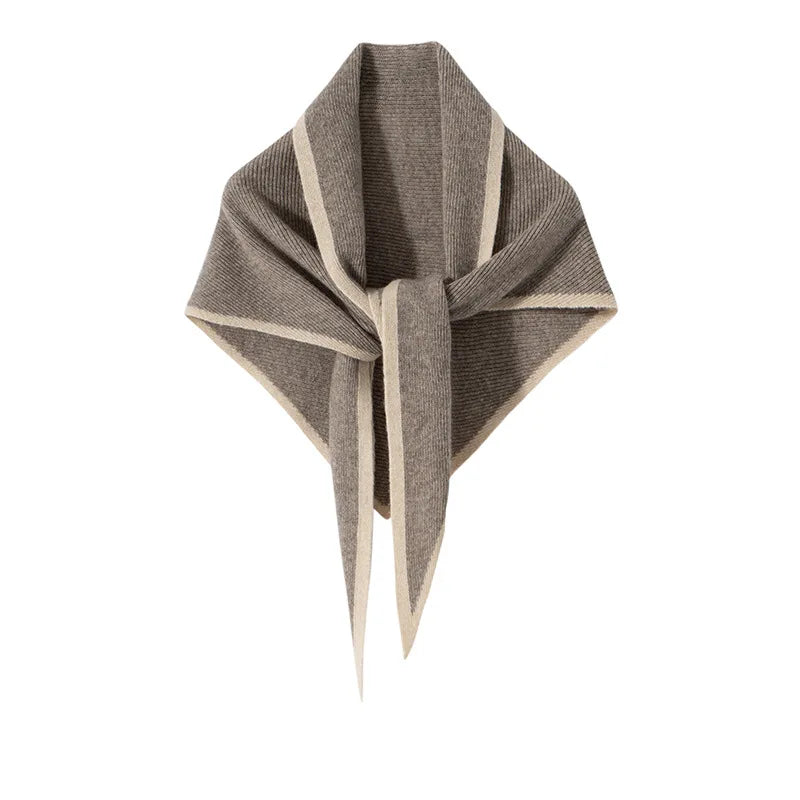 RÆNANCE – Tidlös Patchwork Stickad Ullsjal för Höst och Vinter 0