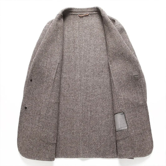 Dubbelsidig Ull Blazerjacka för Män – RÆNANCE | Tidlös Design och Hållbar Kvalitet 4