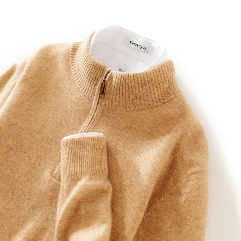 Kasper Kashmirtröja Herr | 100% Kashmir, Stickad Tröja för Tidlös Elegans 5