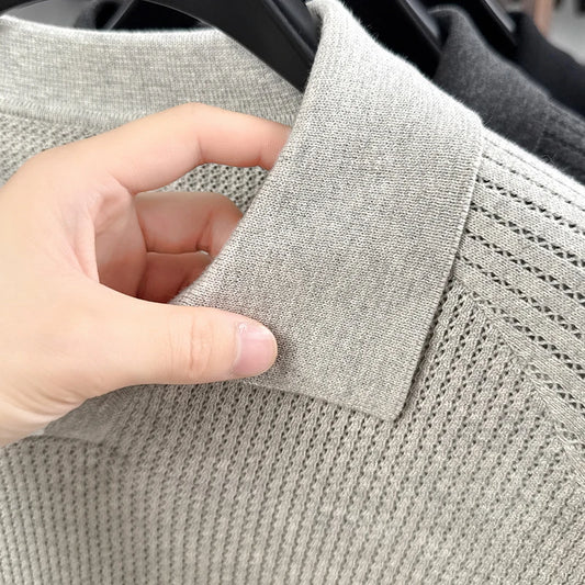 Långärmad Pikétröja i 100 % Bomull för Herrar | RÆNANCE 3