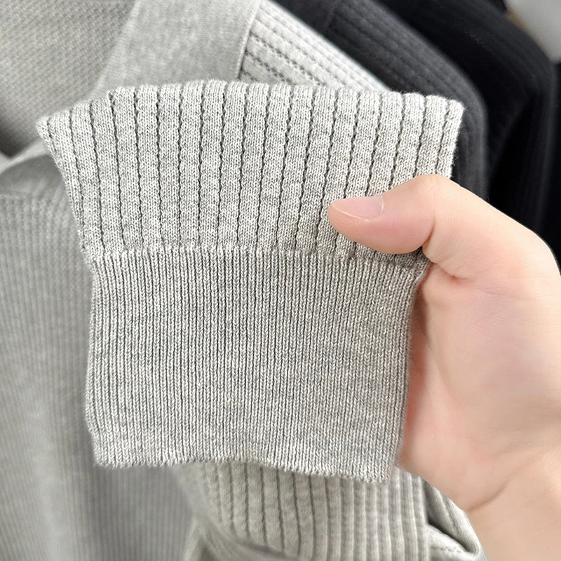 Långärmad Pikétröja i 100 % Bomull för Herrar | RÆNANCE 4