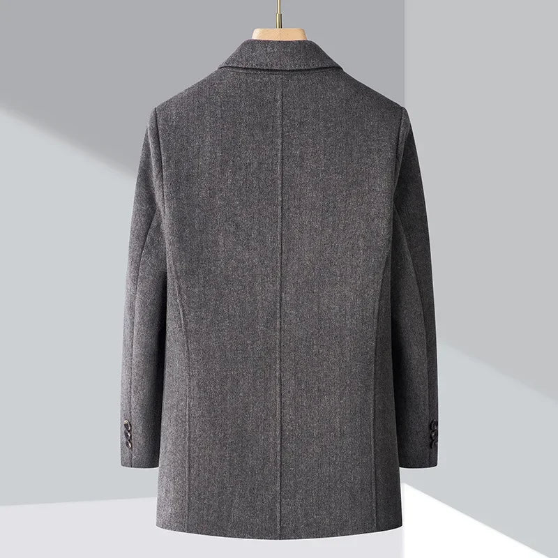 RÆNANCE – Dubbel Ansikte Ullrock Herr i Ull och Kashmir för Timeless Stil 3