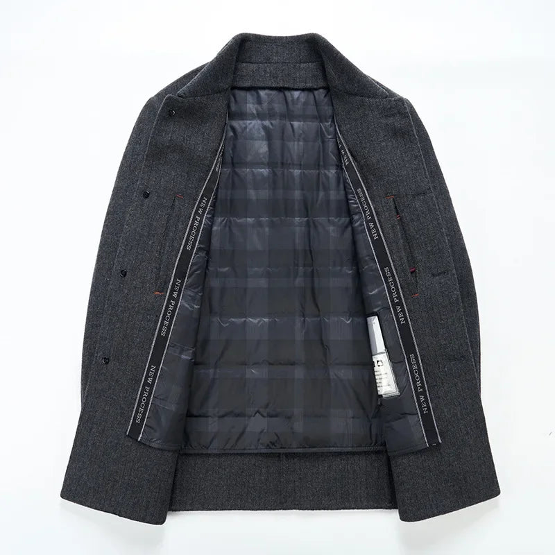 RÆNANCE – Dubbel Ansikte Ullrock Herr i Ull och Kashmir för Timeless Stil 4