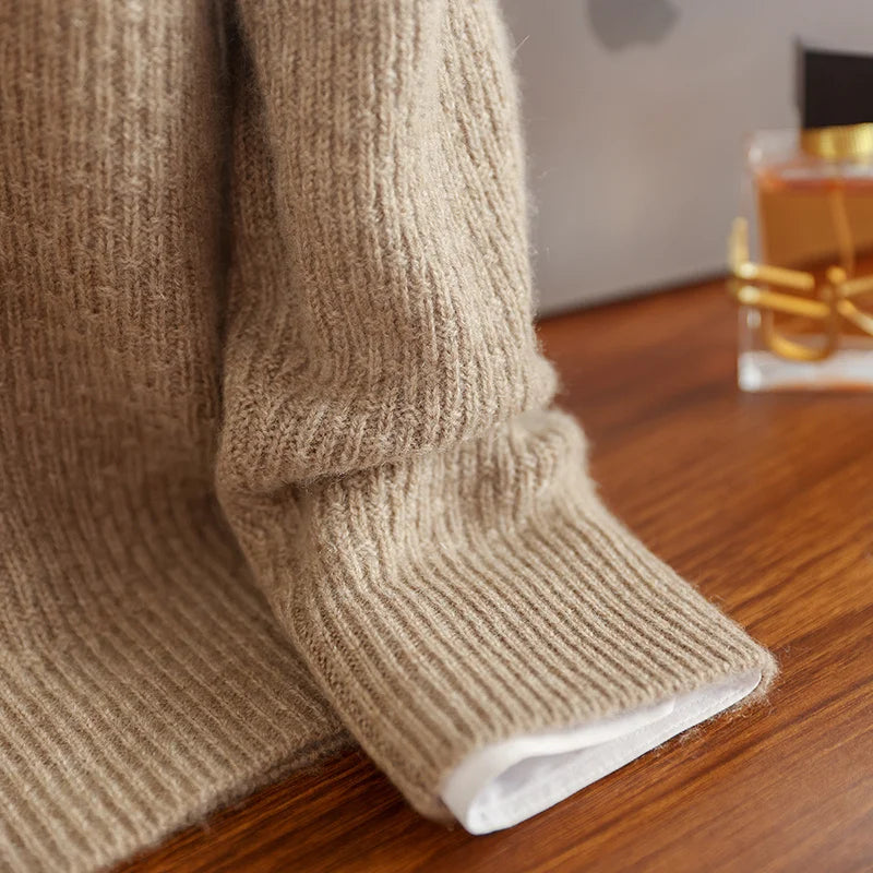 RÆNANCE – Halv Turtleneck Stickad Tröja i 100% Kashmir för Män 5