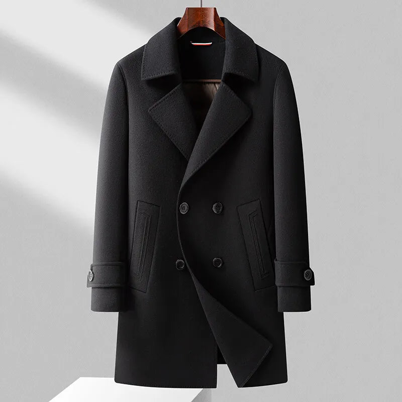 RÆNANCE – Lång Vinterjacka Dam i 100% Ull med Gåsdun – Tidlös Design och Hög Kvalitet 1