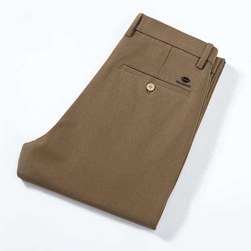 RÆNANCE – Raka Stretchbyxor i Hållbar Polyester och Viskos för Män – Tidlös Minimalistisk Design 0