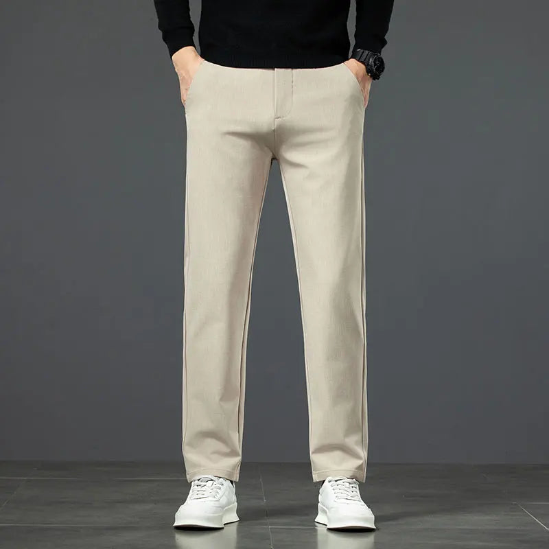 RÆNANCE – Raka Stretchbyxor i Hållbar Polyester och Viskos för Män – Tidlös Minimalistisk Design 8