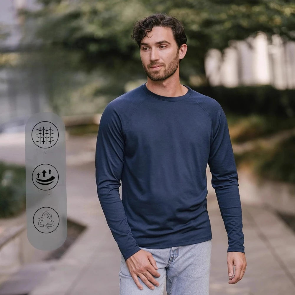 RÆNANCE – Tidlös Merinoull Baslager Topp för Utomhusaktiviteter – Herr 3