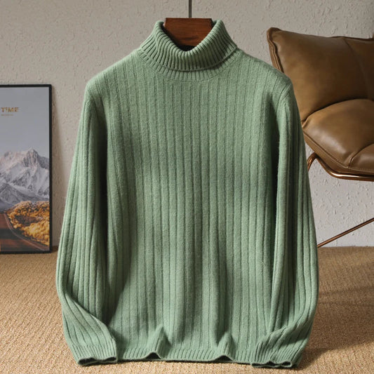RÆNANCE – Tidlös Merinoull Turtleneck Tröja för Män i Skandinavisk Design 3