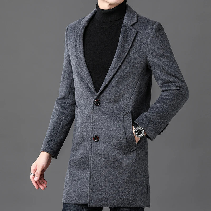 RÆNANCE – Timeless Wool Coat for Men | Scandinavian Design, Premium Quality, Relaxed Fit 3